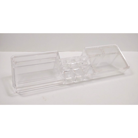 Home Basics 14 Section Clear Cosmetic and Jewelry Holder Organizer Vanity Storag - Picture 9 of 12